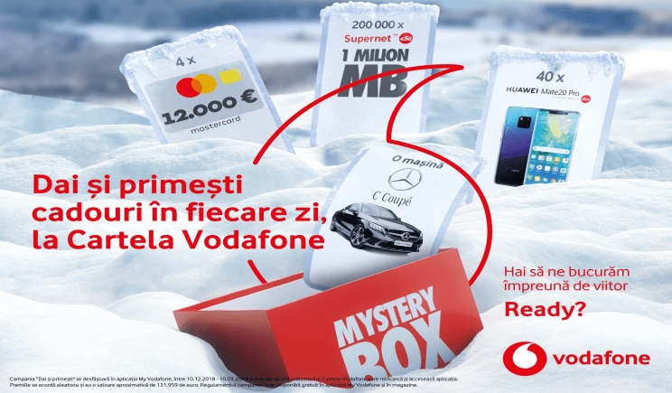 Vodafone a lansat campania specială de Crăciun, “Dai si primesti cadouri in fiecare zi, la Cartela Vodafone”